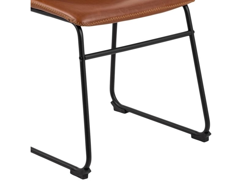 Krzesło Oregon brązowe PU - ACTONA